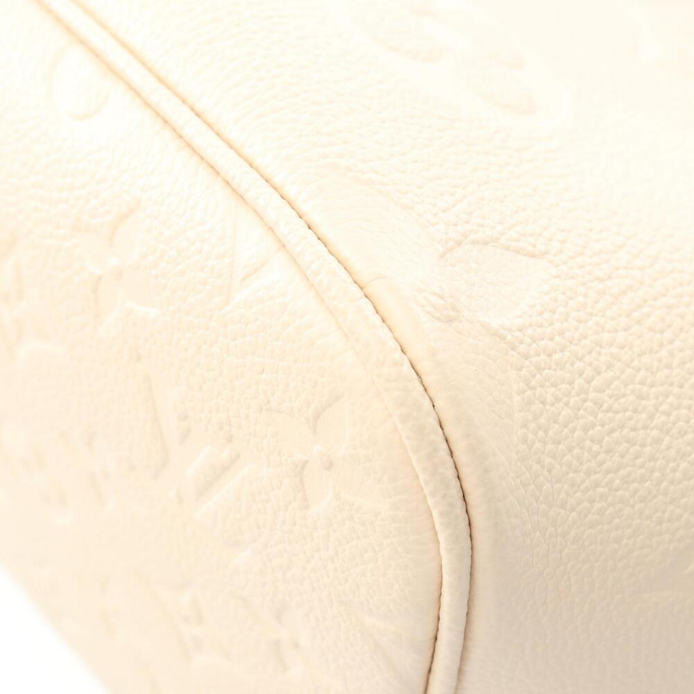Louis Vuitton Neverfull Tote Bag Leather Monogram Empreinte Ivory White - Picture 4 of 7